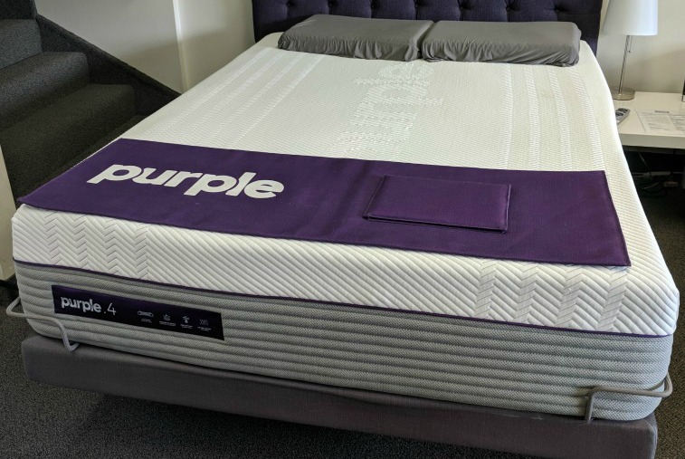 purple mattress crib