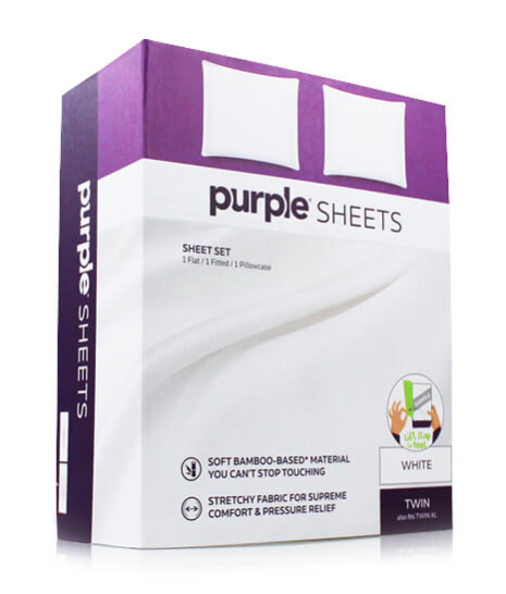 Purple bed sheets