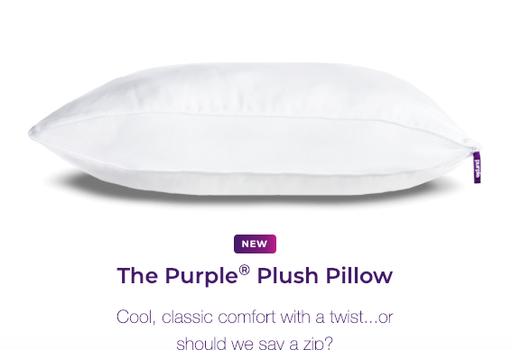 Purple plush pillow