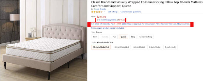 Make Monthly Payments On Mattresses On Amazon No Interest Or Credit Check Needed Unbox Mattress