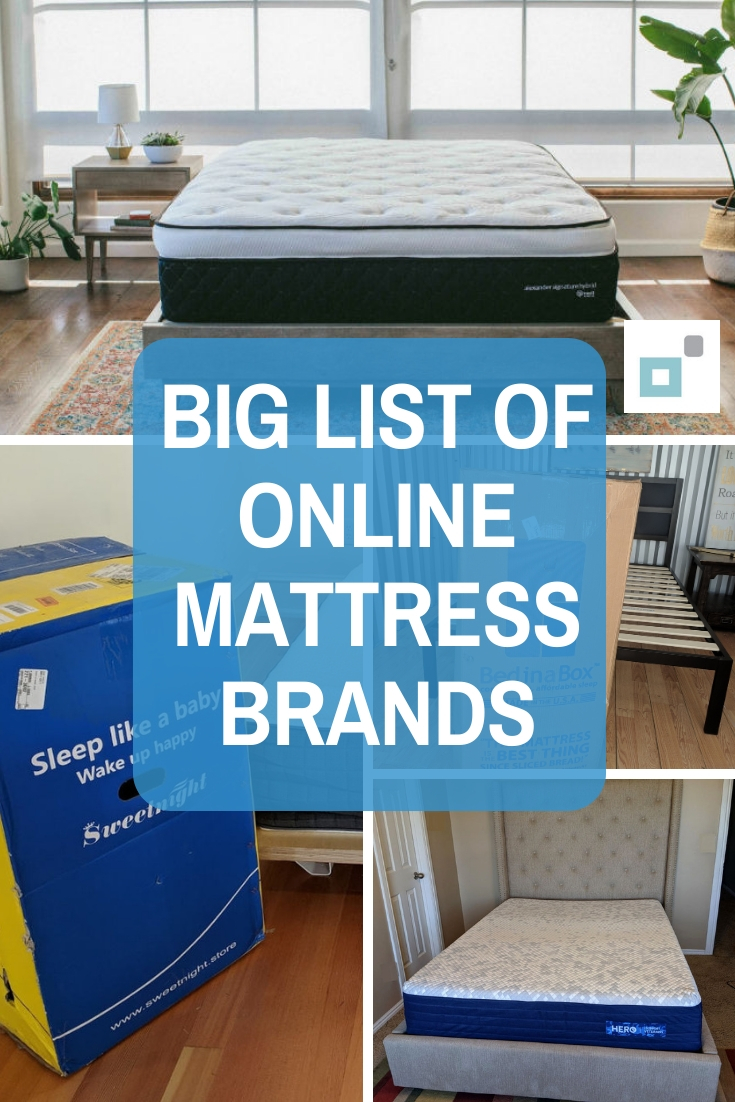 List of online mattresses in a box