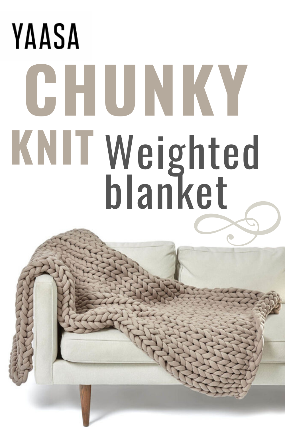 Yaasa Chunky Knit Weighted Blanket